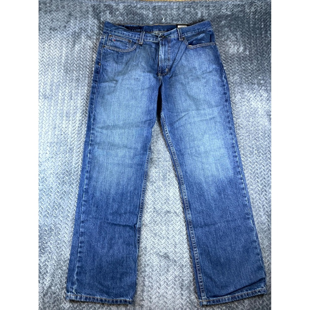 Tommy Hilfiger Freedom Jeans Mens 32x30 Blue Denim Cotton Straight Leg Casual